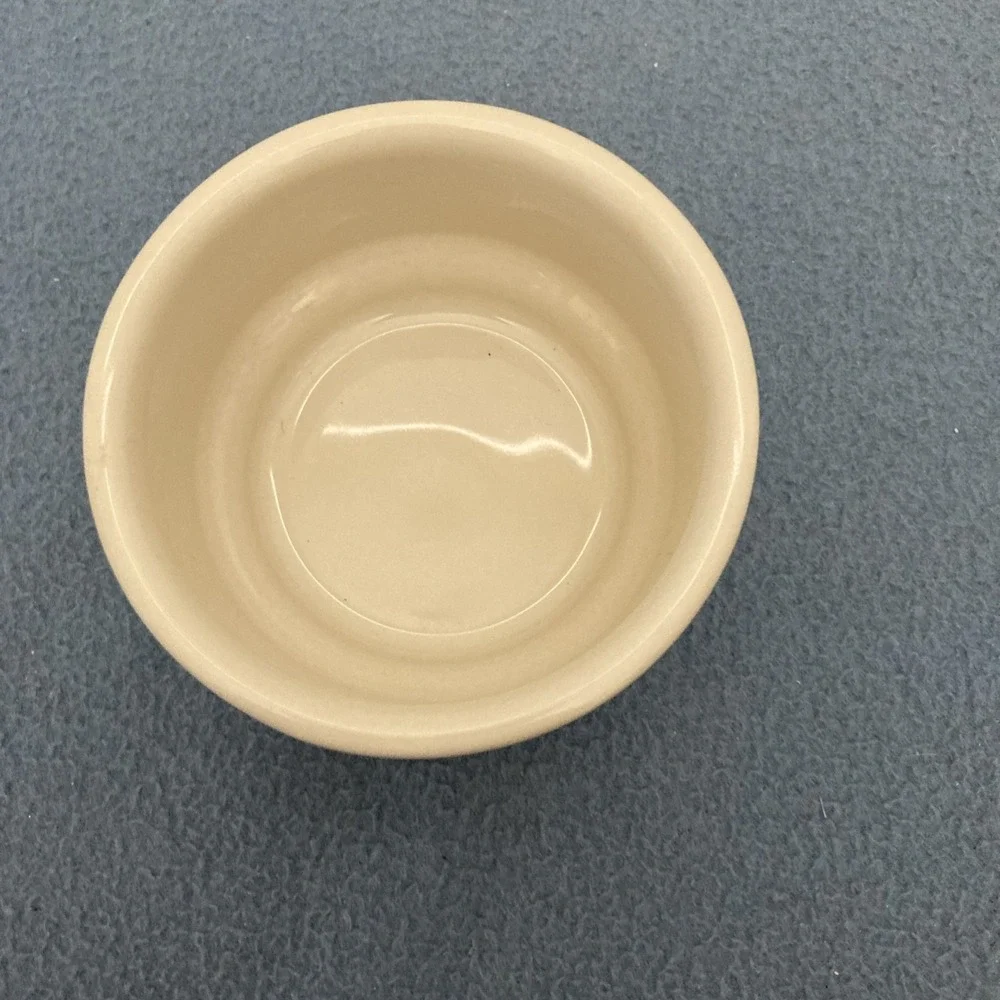 VINTAGE LONGABERGER POTTERY WOVEN TRADITIONS BLUE. STACKABLE RAMEKIN CUSTARD CUP